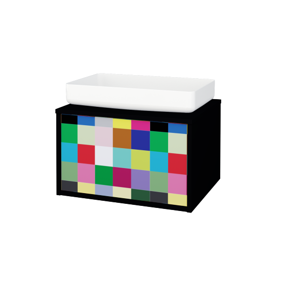 Skříňka pod umyvadlo ARTEO SZZ 60 (pro umyvadlo Kaldewei Miena)  - M17 Černá mat - Individuální odstín dle RAL/NCS - Ne