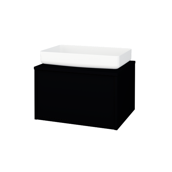 Skříňka pod umyvadlo ARTEO SZZ 60 (pro umyvadlo Kaldewei Miena)  - M17 Černá mat - M17 Černá mat - Ne