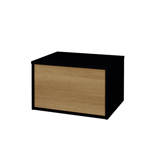 Skříňka pod umyvadlo ARTEO SZZ 60 (bez umyvadla)  - M17 Černá mat - Varianta bez úchytky T31 (Push to open) - D29 Honey - Ano - Ne
