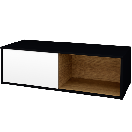 Skříňka pod umyvadlo ARTEO SZZOP 120 (bez umyvadla)  - M17 Černá mat - Varianta bez úchytky T31 (Push to open) - M01 Bílá mat - Ano - Ne