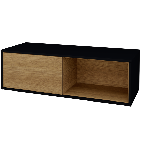 Skříňka pod umyvadlo ARTEO SZZOP 120 (bez umyvadla)  - M17 Černá mat - Varianta bez úchytky T31 (Push to open) - D29 Honey - Ano - Ne