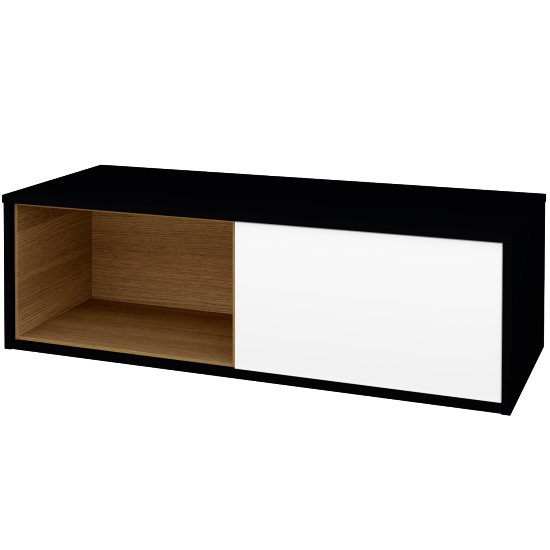 Skříňka pod umyvadlo ARTEO SZZOL 120 (bez umyvadla)  - M17 Černá mat - Varianta bez úchytky T31 (Push to open) - M01 Bílá mat - Ano - Ne