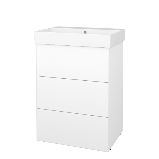 Skříňka pod umyvadlo FLOOR SUZ3 60  - L01 Bílá vysoký lesk - L01 Bílá vysoký lesk - Ne