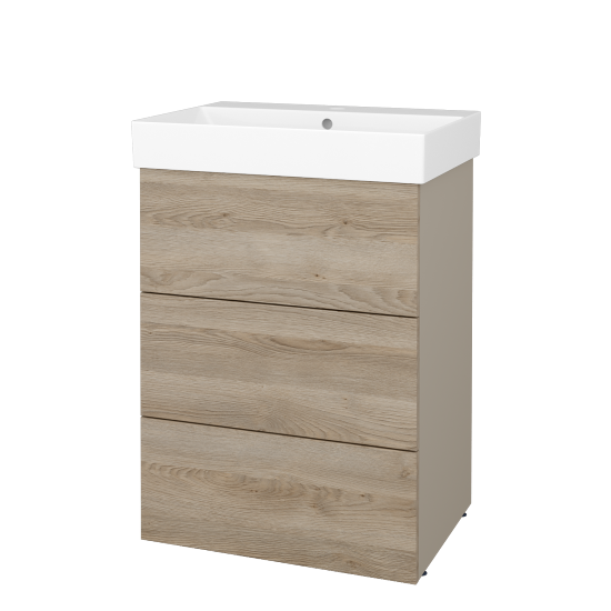 Skříňka pod umyvadlo FLOOR SUZ3 60  - L04 Béžová vysoký lesk - D17 Colorado - Ne