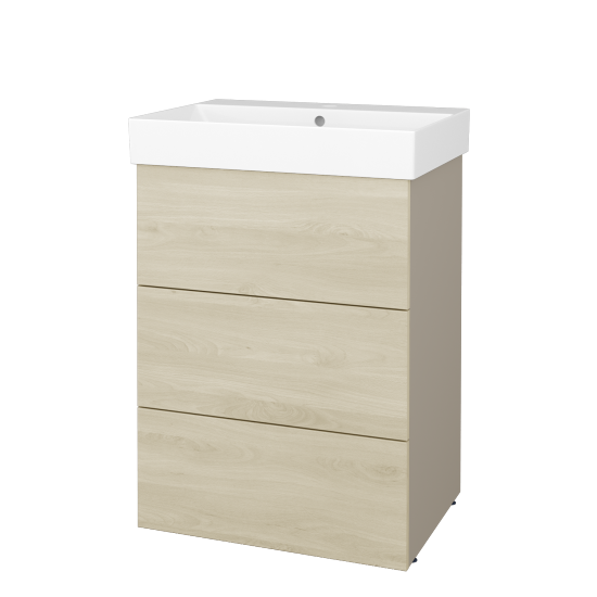 Skříňka pod umyvadlo FLOOR SUZ3 60  - L04 Béžová vysoký lesk - D24 Ohio - Ne