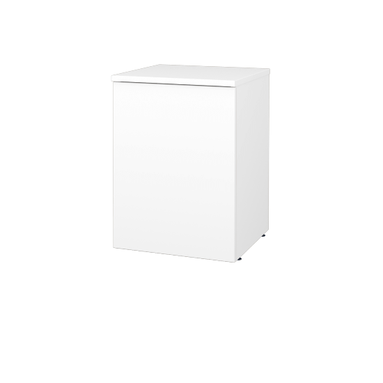 Nízká koupelnová skříňka FLOOR SND 40  - L01 Bílá vysoký lesk - L01 Bílá vysoký lesk - Levé - Ne