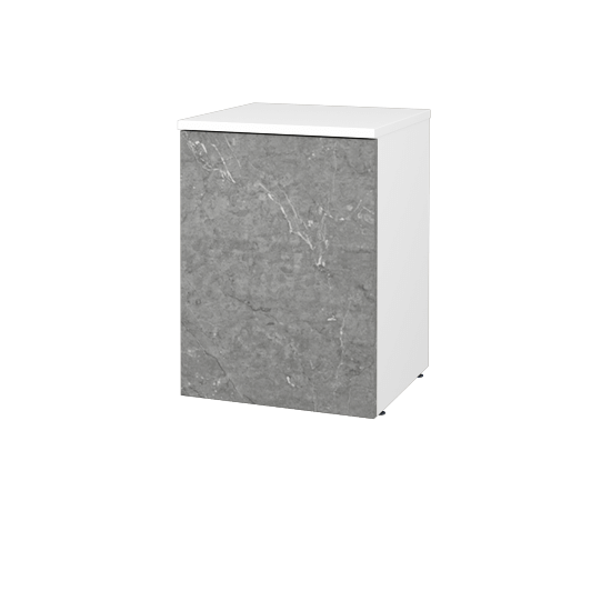Nízká koupelnová skříňka FLOOR SND 40  - L01 Bílá vysoký lesk - D20 Galaxy - Levé