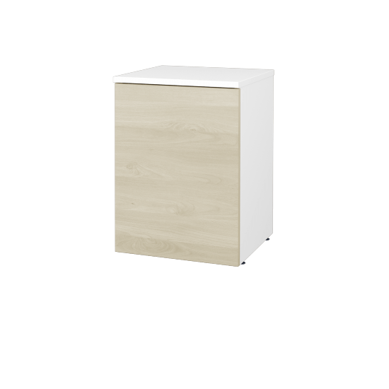 Nízká koupelnová skříňka FLOOR SND 40  - L01 Bílá vysoký lesk - D24 Ohio - Levé