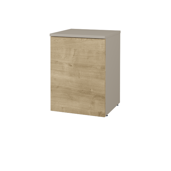 Nízká koupelnová skříňka FLOOR SND 40  - L04 Béžová vysoký lesk - D09 Arlington - Levé - Ne