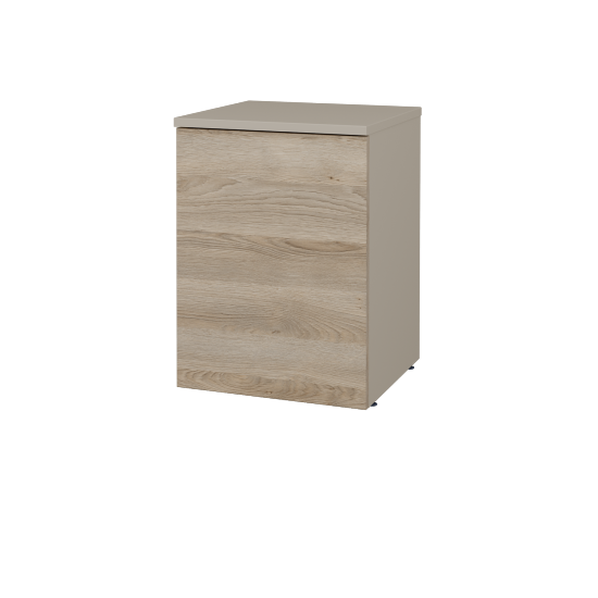 Nízká koupelnová skříňka FLOOR SND 40  - L04 Béžová vysoký lesk - D17 Colorado - Levé - Ne