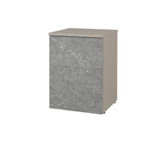 Nízká koupelnová skříňka FLOOR SND 40  - L04 Béžová vysoký lesk - D20 Galaxy - Levé - Ne