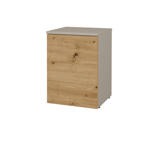 Nízká koupelnová skříňka FLOOR SND 40  - L04 Béžová vysoký lesk - D22 Karamel - Levé - Ne