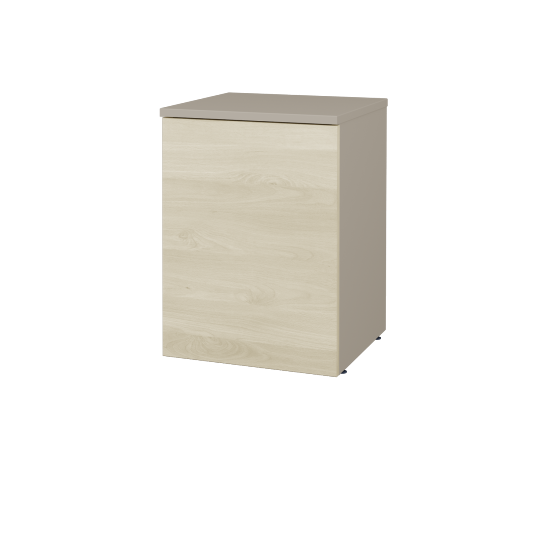 Nízká koupelnová skříňka FLOOR SND 40  - L04 Béžová vysoký lesk - D24 Ohio - Levé - Ne