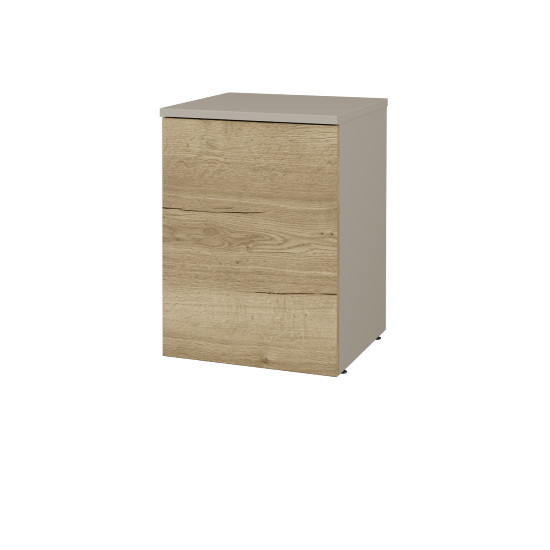 Nízká koupelnová skříňka FLOOR SND 40  - L04 Béžová vysoký lesk - D26 Ontario - Levé - Ne