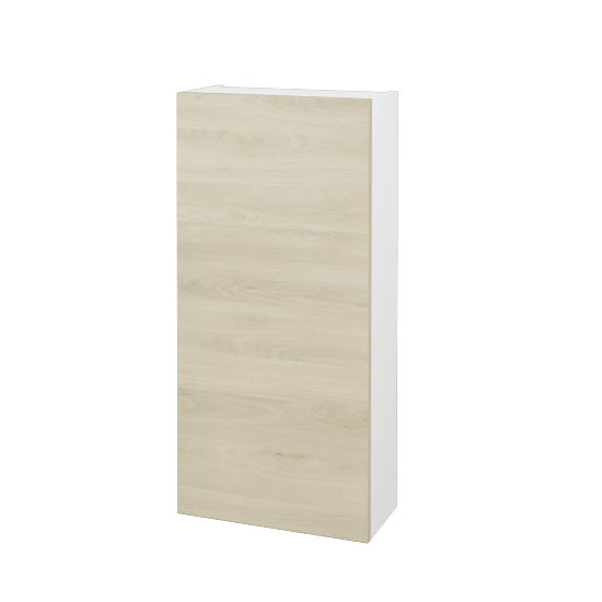 Horní skříňka FLOOR SYD 40  - L01 Bílá vysoký lesk - D24 Ohio - Levé