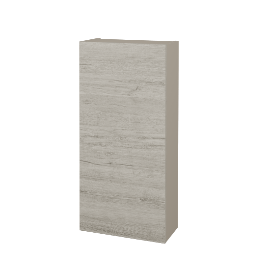 Horní skříňka FLOOR SYD 40  - L04 Béžová vysoký lesk - D05 Oregon - Levé - Ne