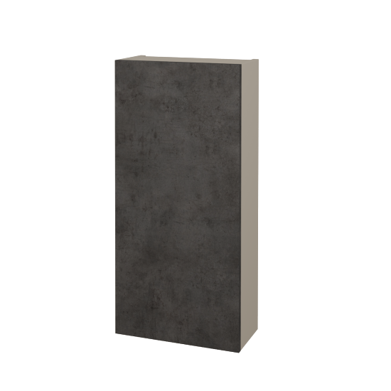 Horní skříňka FLOOR SYD 40  - L04 Béžová vysoký lesk - D16 Beton tmavý - Levé - Ne