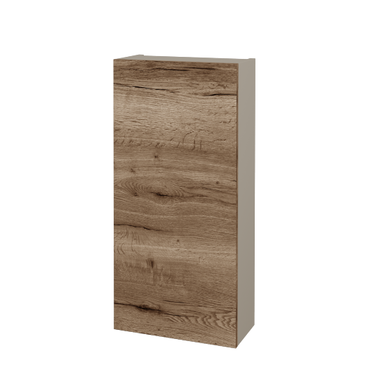 Horní skříňka FLOOR SYD 40  - L04 Béžová vysoký lesk - D21 Tobacco - Levé - Ne