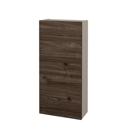 Horní skříňka FLOOR SYD 40  - L04 Béžová vysoký lesk - D25 Teak - Levé - Ne