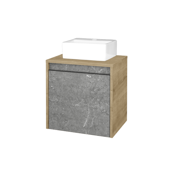 Skříňka pod umyvadlo VISIT SZD 50 (umyvadlo Gladi)  - D09 Arlington - Úchytka T33 - černá mat - D20 Galaxy - Levé - Ne