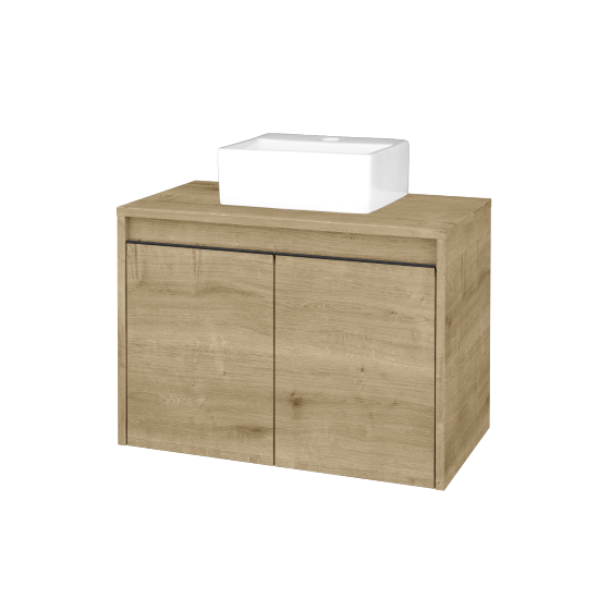 Skříňka pod umyvadlo VISIT SZD2 70 (umyvadlo Gladi)  - D09 Arlington - Úchytka T33 - černá mat - D09 Arlington - Ne