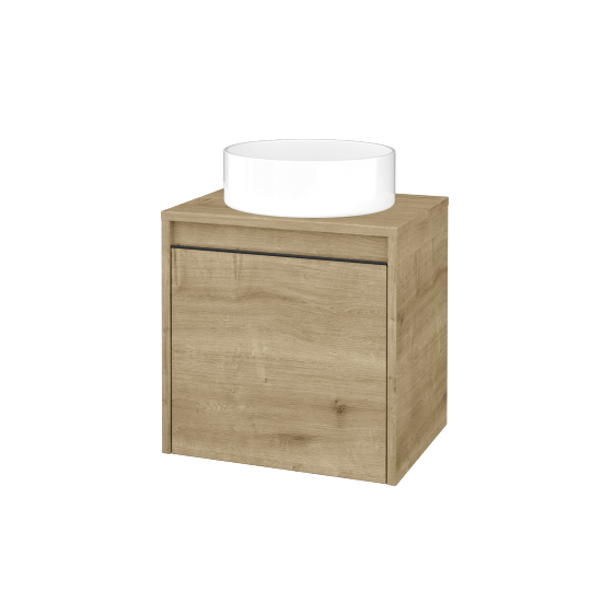 Skříňka pod umyvadlo VISIT SZD 50 (umyvadlo Circo)  - D09 Arlington - Úchytka T33 - černá mat - D09 Arlington - Levé - Ne