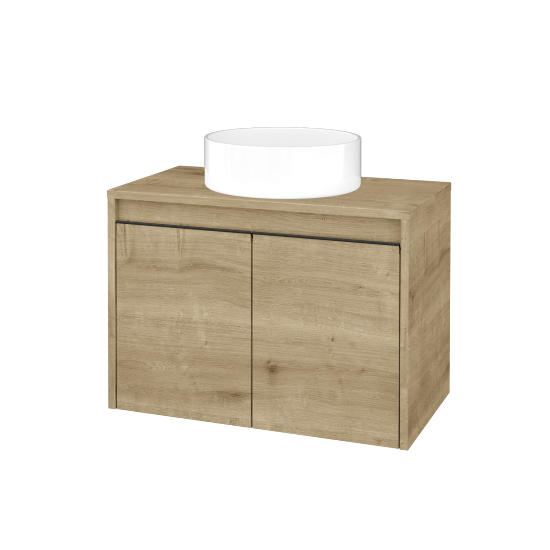 Skříňka pod umyvadlo VISIT SZD2 70 (umyvadlo Circo)  - D09 Arlington - Úchytka T33 - černá mat - D09 Arlington - Ne