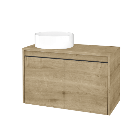 Skříňka pod umyvadlo VISIT SZD2 80 (umyvadlo Circo)  - D09 Arlington - Úchytka T33 - černá mat - D09 Arlington - Levé - Ne