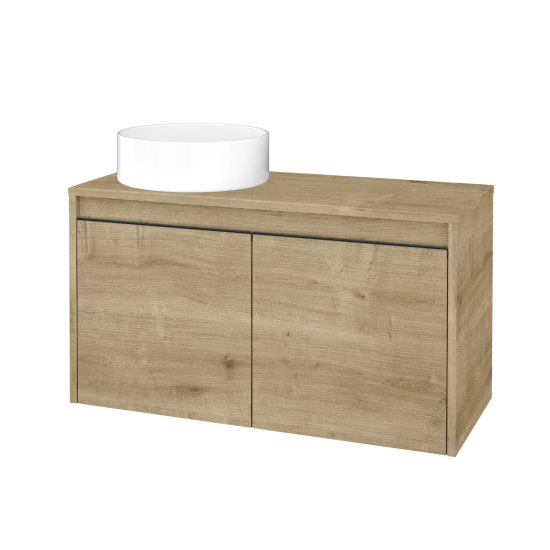 Skříňka pod umyvadlo VISIT SZD2 90 (umyvadlo Circo)  - D09 Arlington - Úchytka T33 - černá mat - D09 Arlington - Levé - Ne