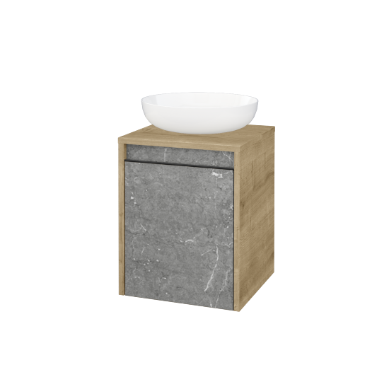 Skříňka pod umyvadlo VISIT SZD 40 (pro umyvadlo Kaldewei Miena)  - D09 Arlington - Úchytka T33 - černá mat - D20 Galaxy - Levé - Ne