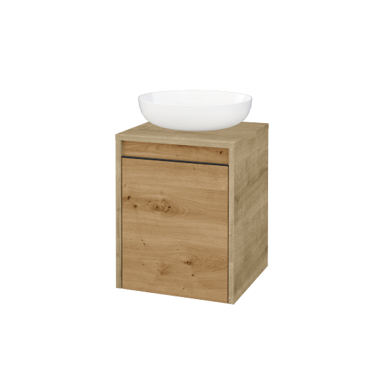 Skříňka pod umyvadlo VISIT SZD 40 (pro umyvadlo Kaldewei Miena)  - D09 Arlington - Úchytka T33 - černá mat - D22 Karamel - Levé - Ne