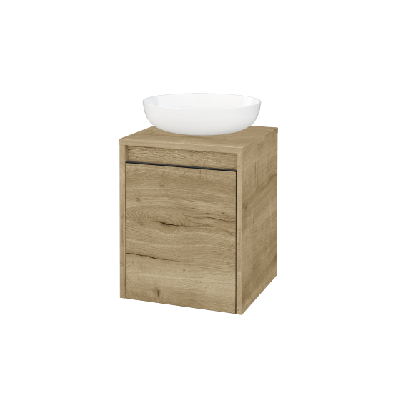 Skříňka pod umyvadlo VISIT SZD 40 (pro umyvadlo Kaldewei Miena)  - D09 Arlington - Úchytka T33 - černá mat - D26 Ontario - Levé - Ne