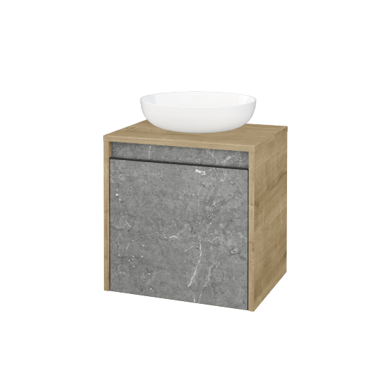 Skříňka pod umyvadlo VISIT SZD 50 (pro umyvadlo Kaldewei Miena)  - D09 Arlington - Úchytka T33 - černá mat - D20 Galaxy - Levé - Ne