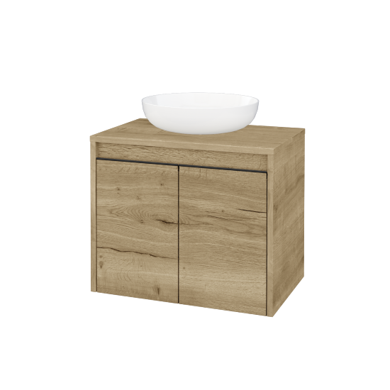 Skříňka pod umyvadlo VISIT SZD2 60 (pro umyvadlo Kaldewei Miena)  - D09 Arlington - Úchytka T33 - D26 Ontario - Ne