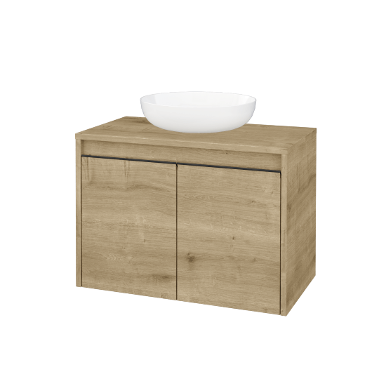 Skříňka pod umyvadlo VISIT SZD2 70 (pro umyvadlo Kaldewei Miena)  - D09 Arlington - Úchytka T33 - černá mat - D09 Arlington - Ne