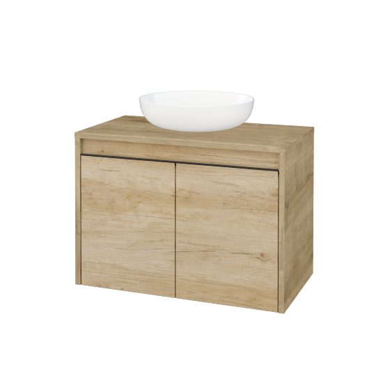 Skříňka pod umyvadlo VISIT SZD2 70 (pro umyvadlo Kaldewei Miena)  - D09 Arlington - Úchytka T33 - černá mat - D15 Nebraska - Ne