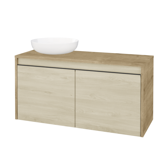 Skříňka pod umyvadlo VISIT SZD2 100 (pro umyvadlo Kaldewei Miena)  - D09 Arlington - Úchytka T33 - černá mat - D24 Ohio - Levé - Ne