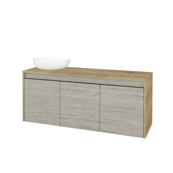 Skříňka pod umyvadlo VISIT SZD3 120 (pro umyvadlo Kaldewei Miena)  - D09 Arlington - Úchytka T33 - černá mat - D05 Oregon - Levé - Ne