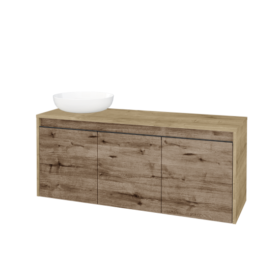 Skříňka pod umyvadlo VISIT SZD3 120 (pro umyvadlo Kaldewei Miena)  - D09 Arlington - Úchytka T33 - černá mat - D23 Herkules - Levé - Ne