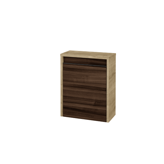 Nízká koupelnová skříňka VISIT SND 40  - D09 Arlington - Úchytka T33 - černá mat - D06 Ořech - Levé - Ne