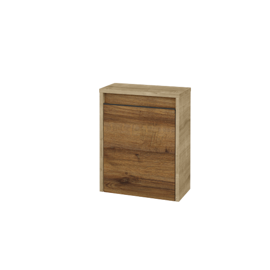 Nízká koupelnová skříňka VISIT SND 40  - D09 Arlington - Úchytka T33 - černá mat - D27 Cognac - Levé - Ne