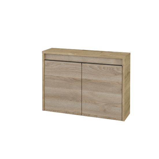 Nízká koupelnová skříňka VISIT SND2 70  - D09 Arlington - Úchytka T33 - černá mat - D17 Colorado - Ne