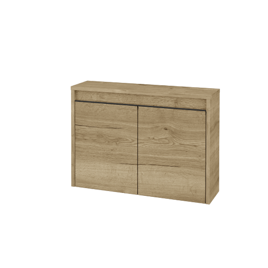 Nízká koupelnová skříňka VISIT SND2 70  - D09 Arlington - Úchytka T33 - černá mat - D26 Ontario - Ne