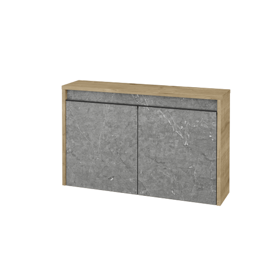 Nízká koupelnová skříňka VISIT SND2 80  - D09 Arlington - Úchytka T33 - černá mat - D20 Galaxy - Ne