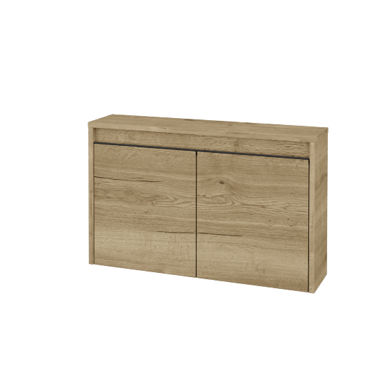 Nízká koupelnová skříňka VISIT SND2 80  - D09 Arlington - Úchytka T33 - černá mat - D26 Ontario - Ne