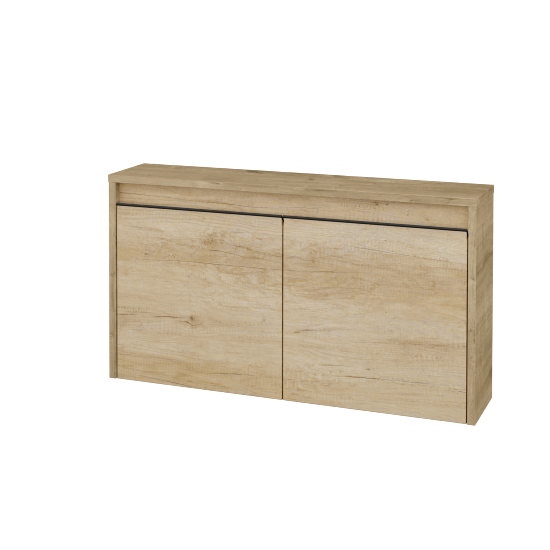 Nízká koupelnová skříňka VISIT SND2 90  - D09 Arlington - Úchytka T33 - černá mat - D15 Nebraska - Ne