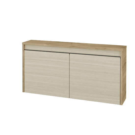 Nízká koupelnová skříňka VISIT SND2 100  - D09 Arlington - Úchytka T33 - černá mat - D04 Dub - Ne