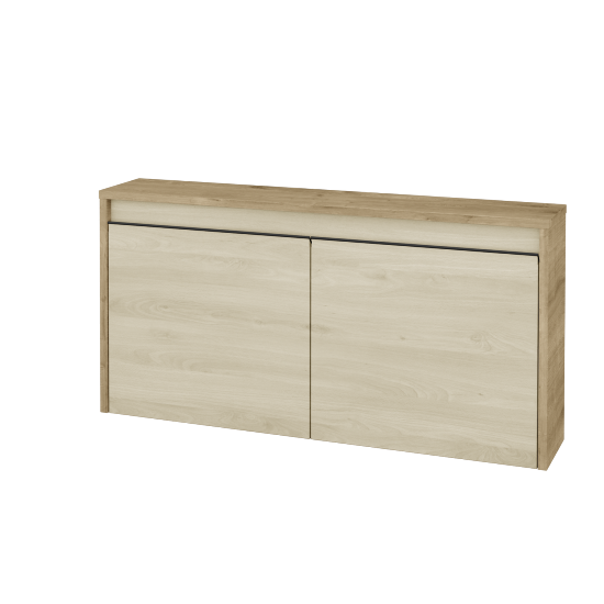 Nízká koupelnová skříňka VISIT SND2 100  - D09 Arlington - Úchytka T33 - černá mat - D24 Ohio - Ne