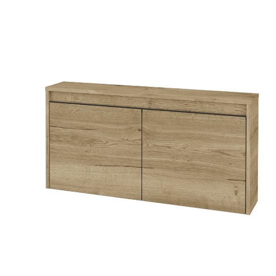 Nízká koupelnová skříňka VISIT SND2 100  - D09 Arlington - Úchytka T33 - černá mat - D26 Ontario - Ne