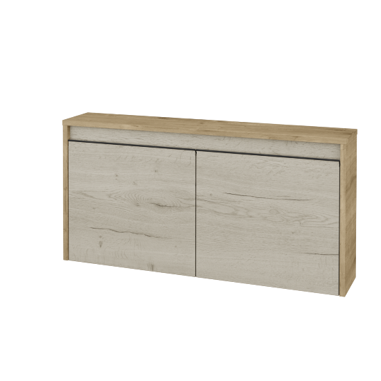 Nízká koupelnová skříňka VISIT SND2 100  - D09 Arlington - Úchytka T33 - černá mat - D28 Alberta - Ne